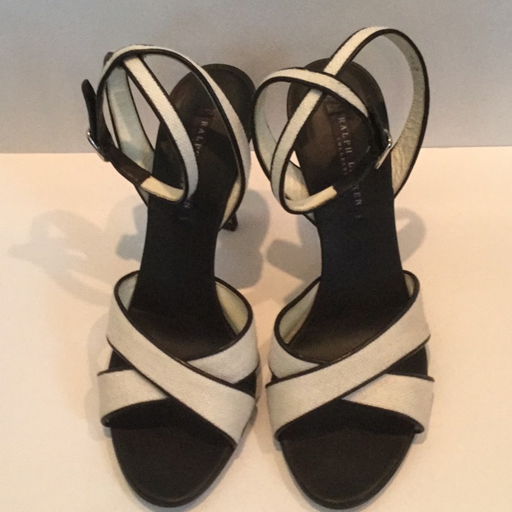 Ralph Lauren Purple Label Black and White heels